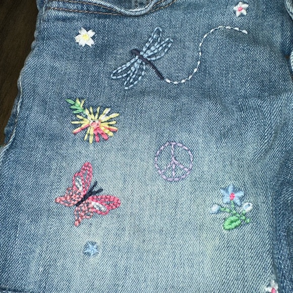 DENIM JEAN SHORTS 2 PAIRS KIDS COLORFUL FUN ADJUSTABLE WAIST - Picture 3 of 11